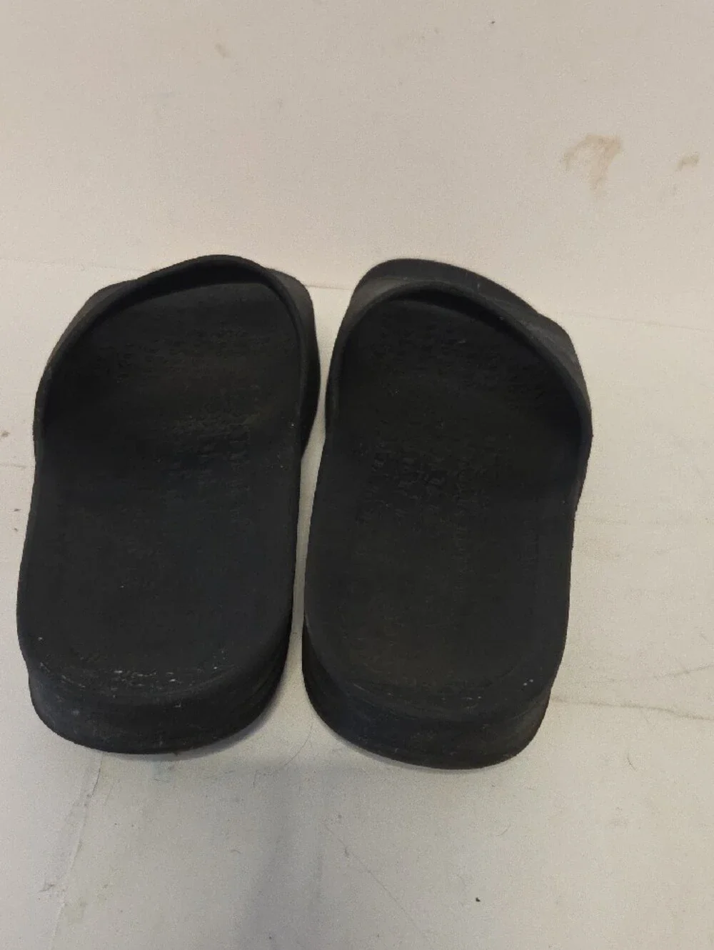 Fila Black Slide Sandals with Red & White Logo Accents